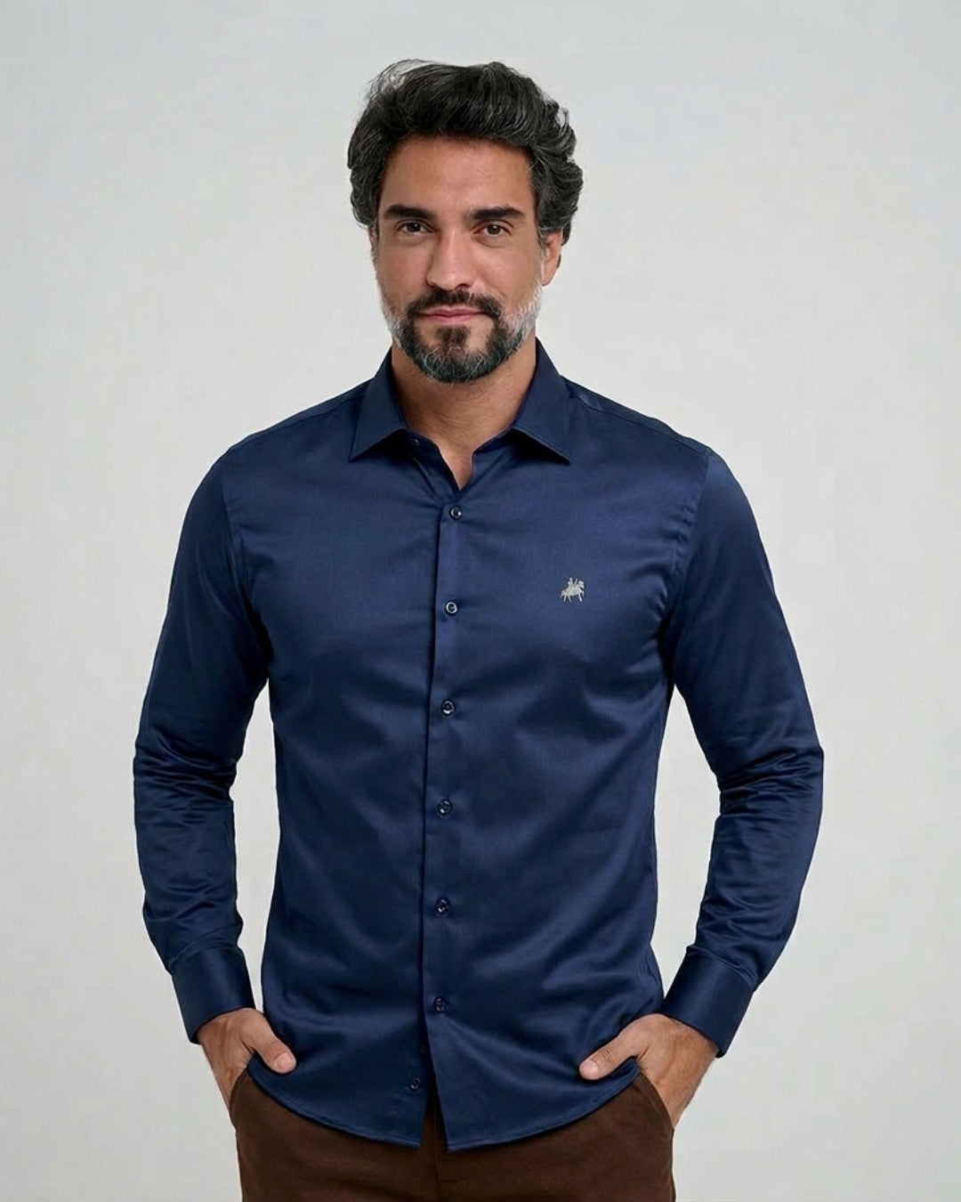 Camisa social azul